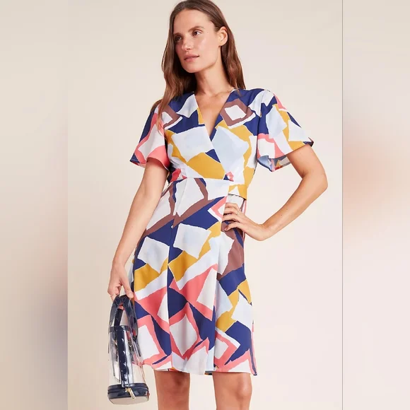 Anthropologie | Dresses | Anthropologie Blaise Wrap Mini Dress | Poshmark